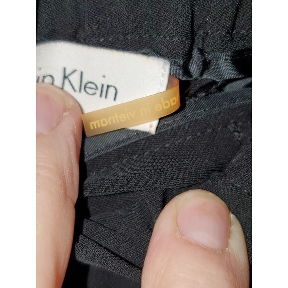 Women's Dress Pants Calvin Klein Pull On Stretchy Pleated Front Career Evening M - Picture 8 of 14